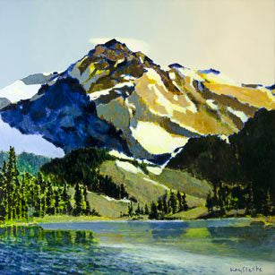 Prints available, original ***SOLD*** MAX HAYSLETTE - Hill and Valley No. 4, 24x24 HMAC 1920