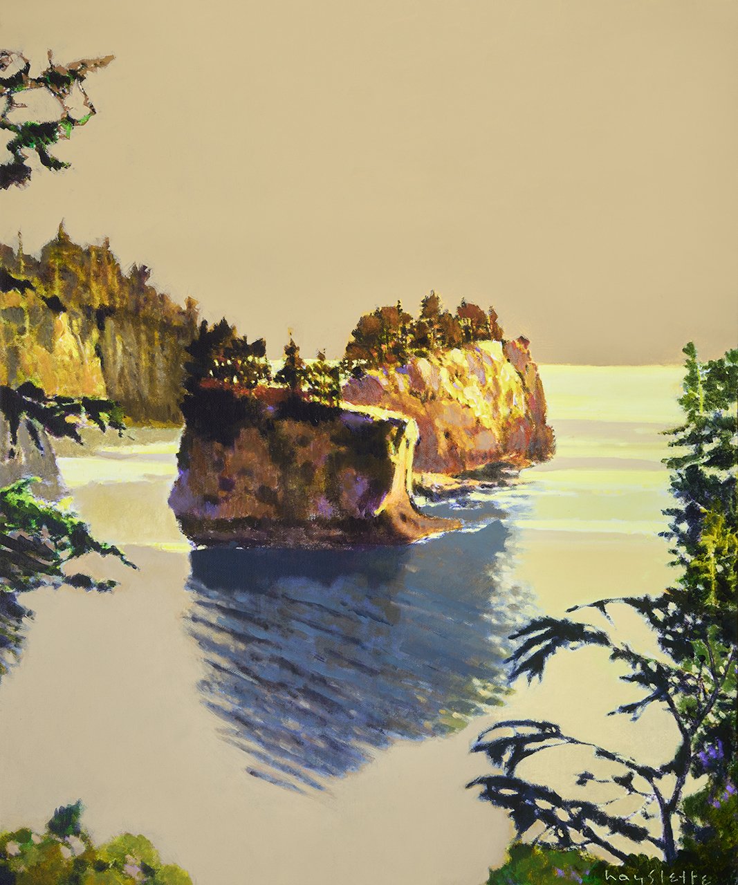 Prints Available ***SOLD*** MAX HAYSLETTE - Cape Flattery in Gold (study) 24X20, HMAC 1958