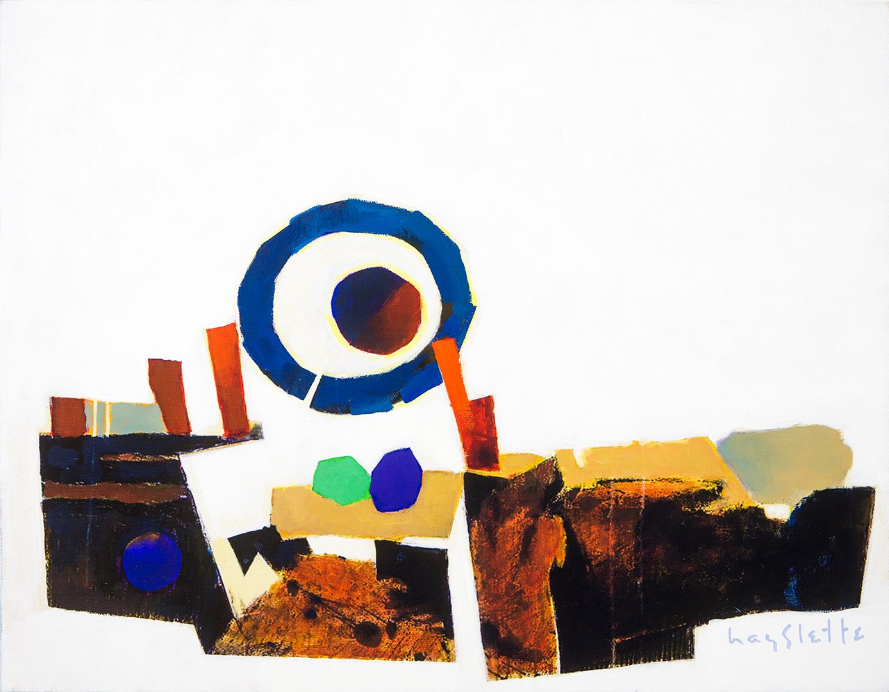 Prints available, original ***SOLD*** MAX HAYSLETTE - Mid-Century Modern, No.58-M HMAC 1971 14x18