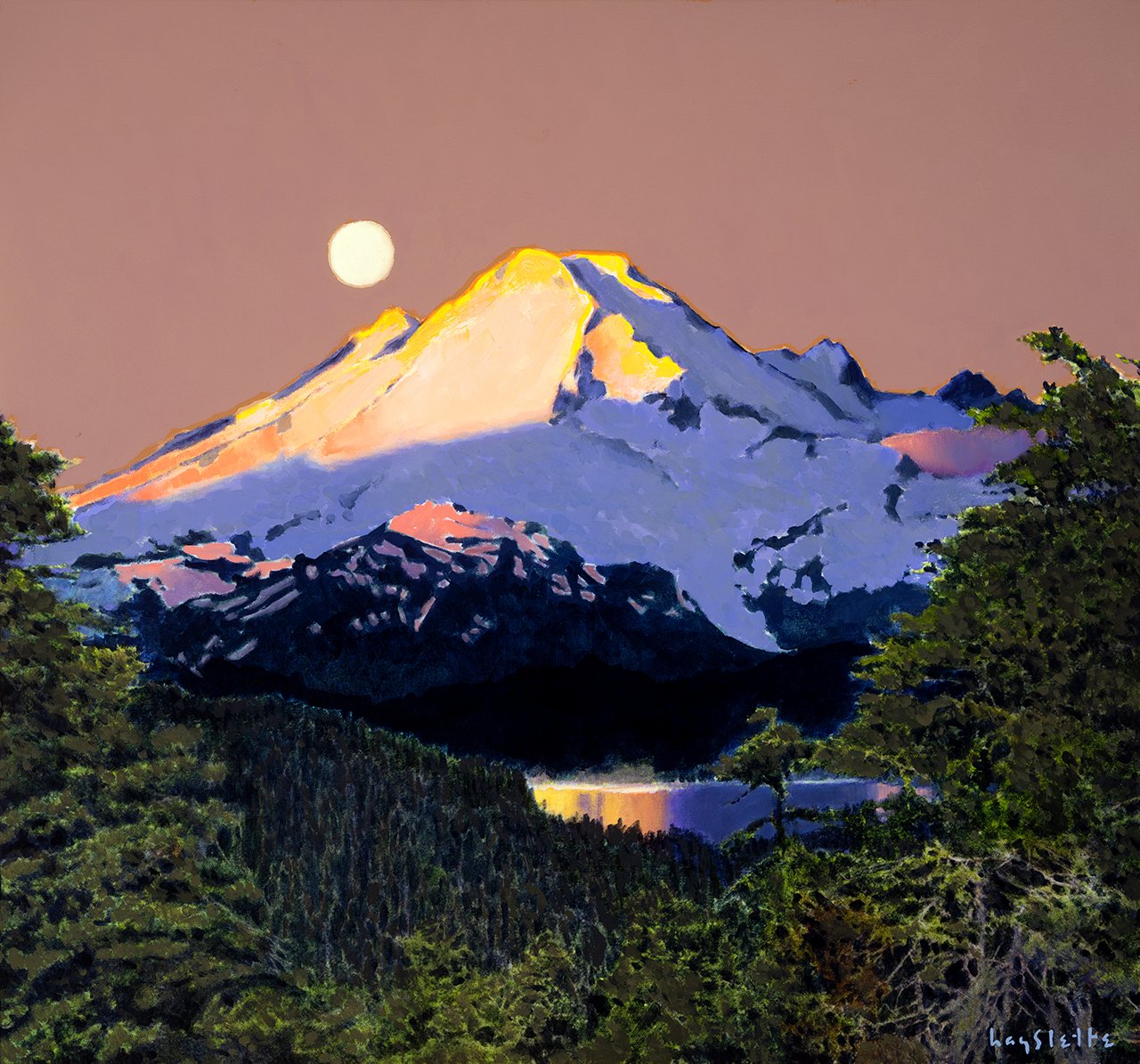 Prints available, original ***SOLD*** MAX HAYSLETTE - Baker in Gold, HMAC 1981, 28x30