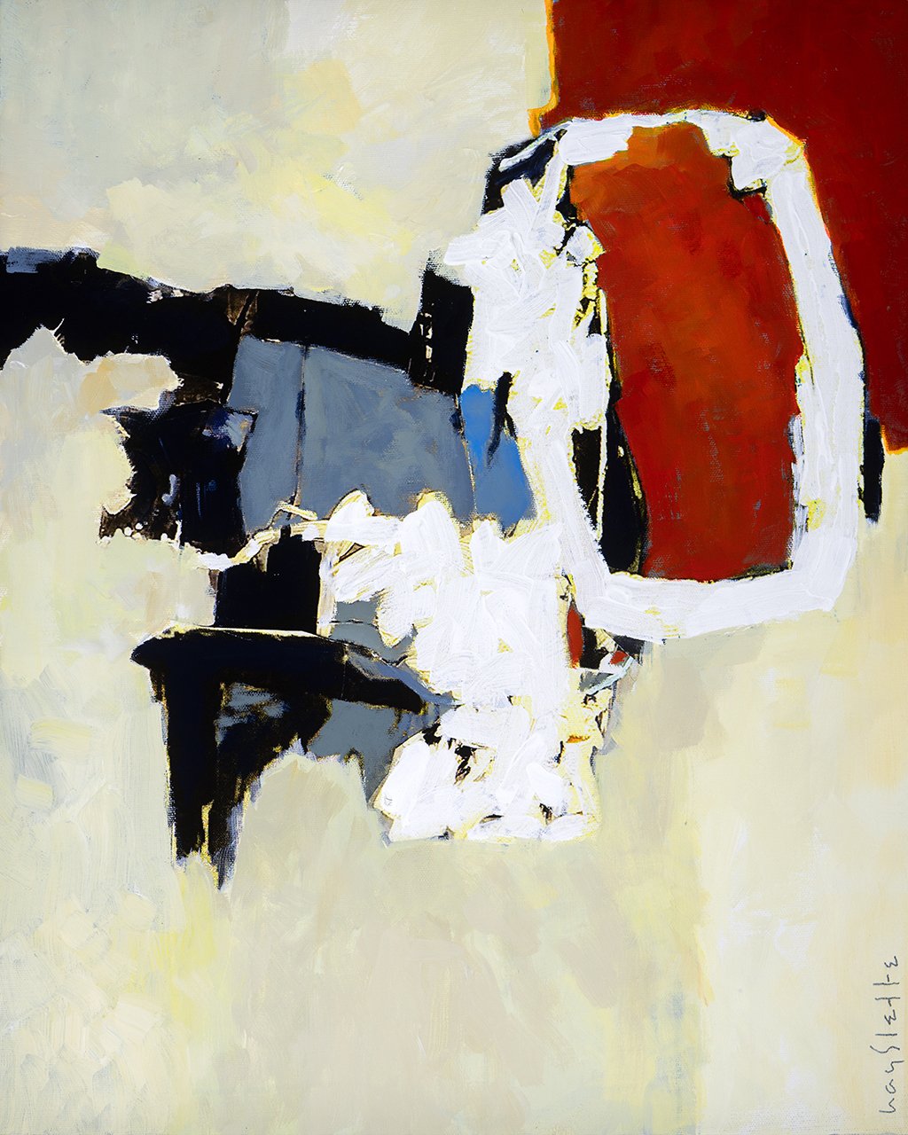 Prints available, original ***SOLD*** MAX HAYSLETTE - Mid-Century Modern No. 95, HMAC 2001, 20X16