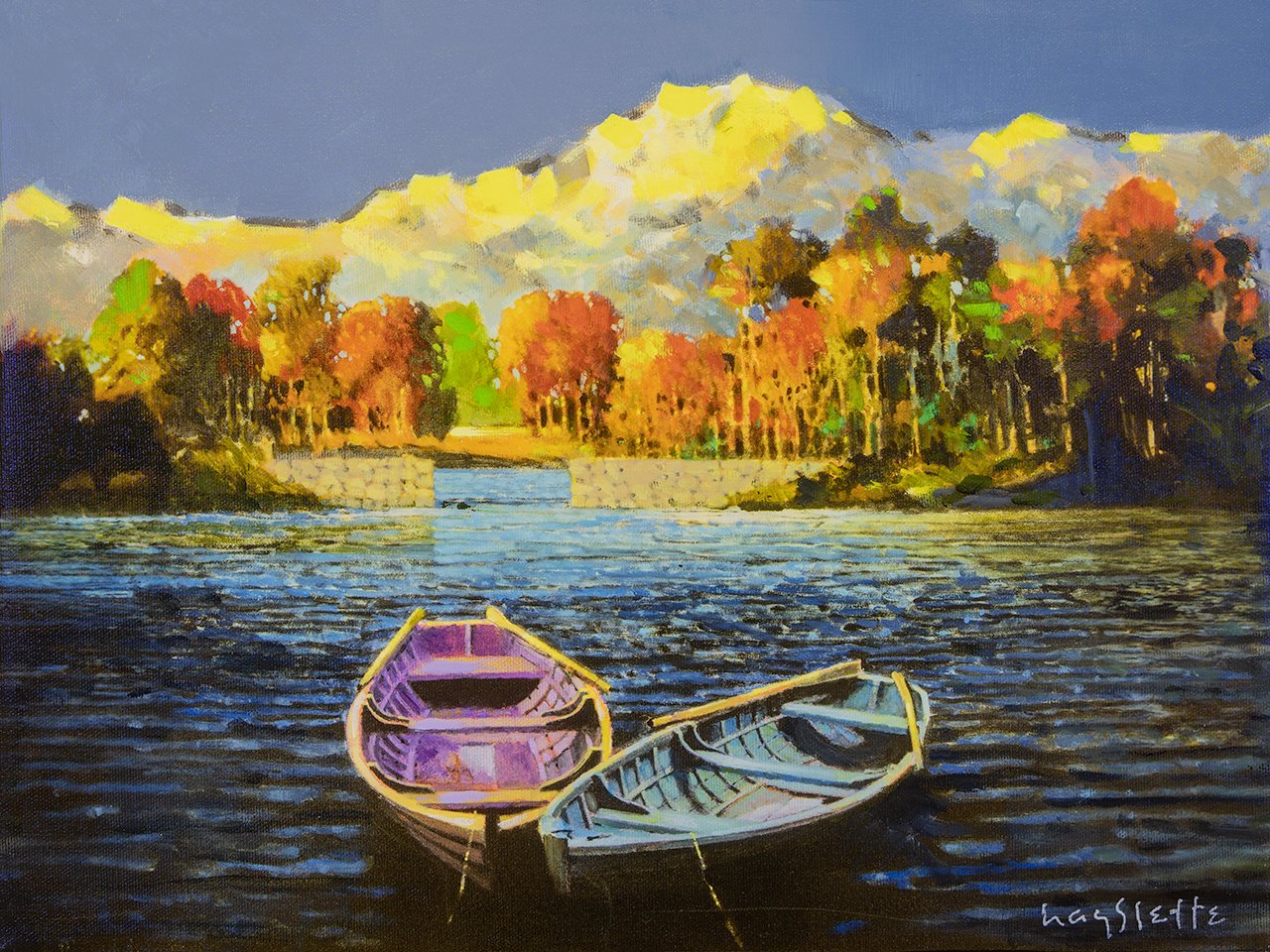 Prints available, original ***SOLD*** MAX HAYSLETTE - Olympic View 12X16, HMAC 2024