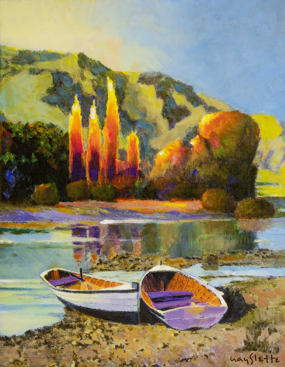 ***SOLD*** MAX HAYSLETTE - Rendezvous II, 18x14 Acrylic, HMAC 2030