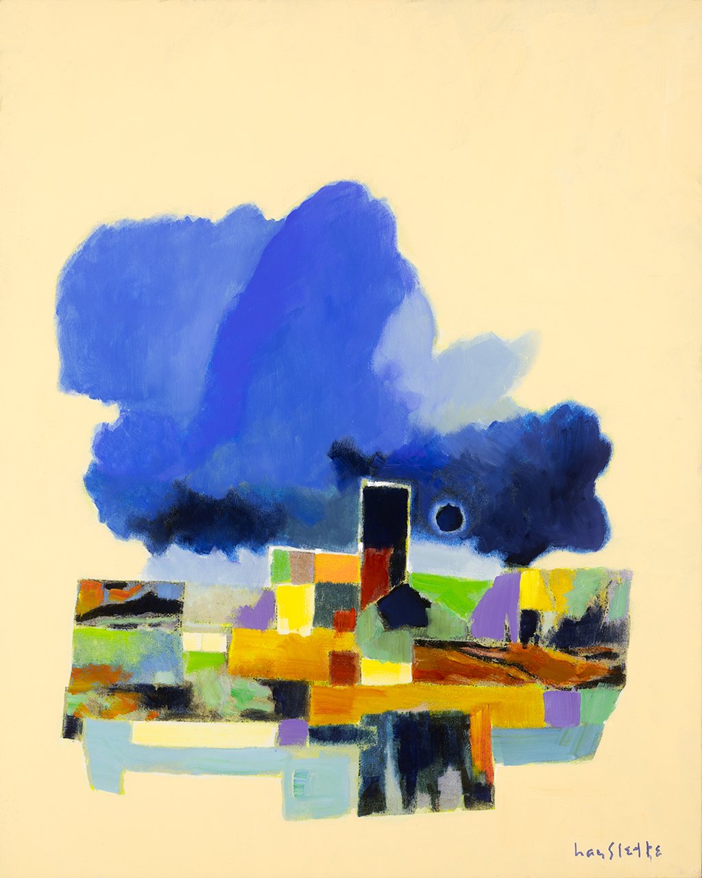 Prints available, original ***SOLD*** MAX HAYSLETTE - Mid-Century Modern No. 64 Bogie and the African Queenm HMAC 2044, 24X30