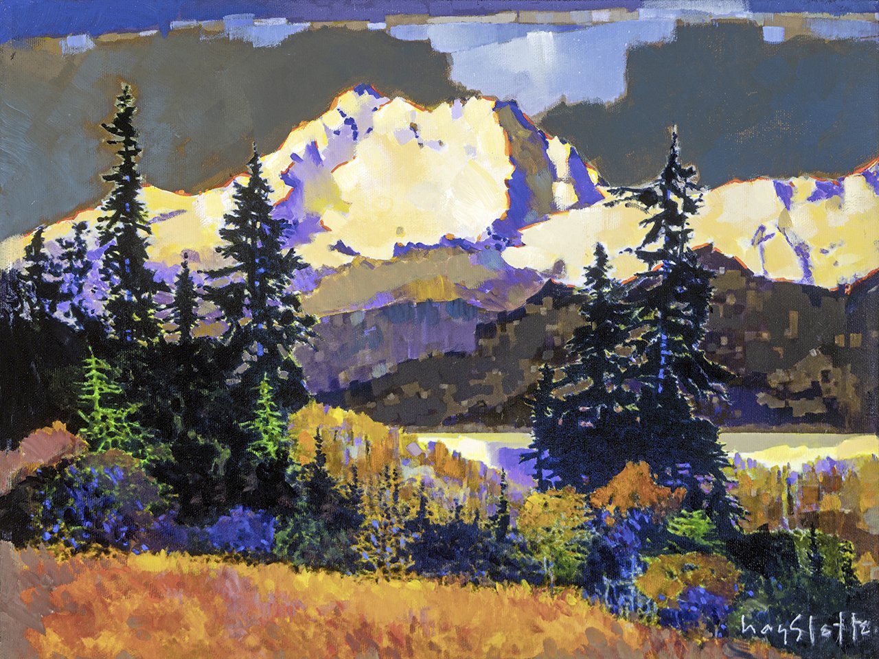 Prints available, original ***SOLD*** MAX HAYSLETTE - Brothers in Autumn No. 3, HMAC 2045