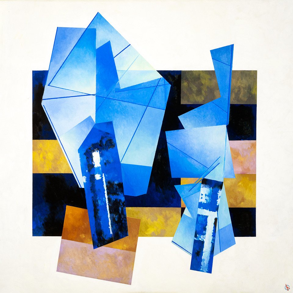 Prints available, original ***SOLD*** MAX HAYSLETTE - Gardens of the Mind No.147, 42X42 HMOC 1218