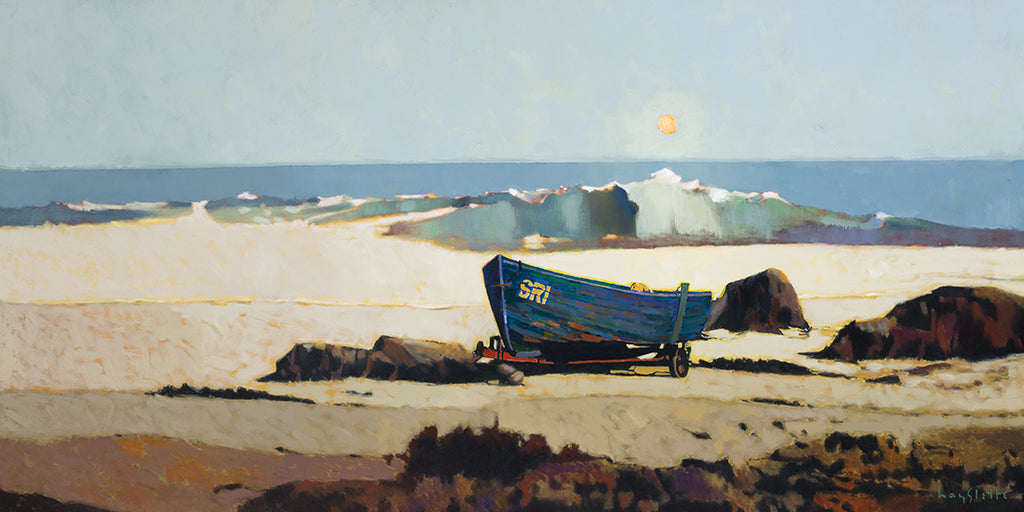 ***SOLD*** (prints available) MAX HAYSLETTE - Song of Night, oil/mixed media 24x48