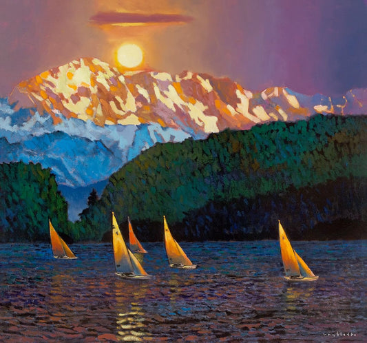 ***SOLD*** Prints Available to Order - MAX HAYSLETTE Giclee Print - Rugged coast #10, Gallery Wrapped Canvas, 28x30, HMOC 1305