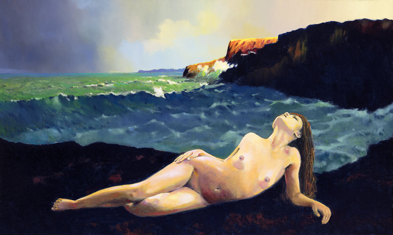 Prints available, original ***SOLD*** MAX HAYSLETTE - The Venus Allegory (HMOC 1658), Oil & Mixed Media, 24x40