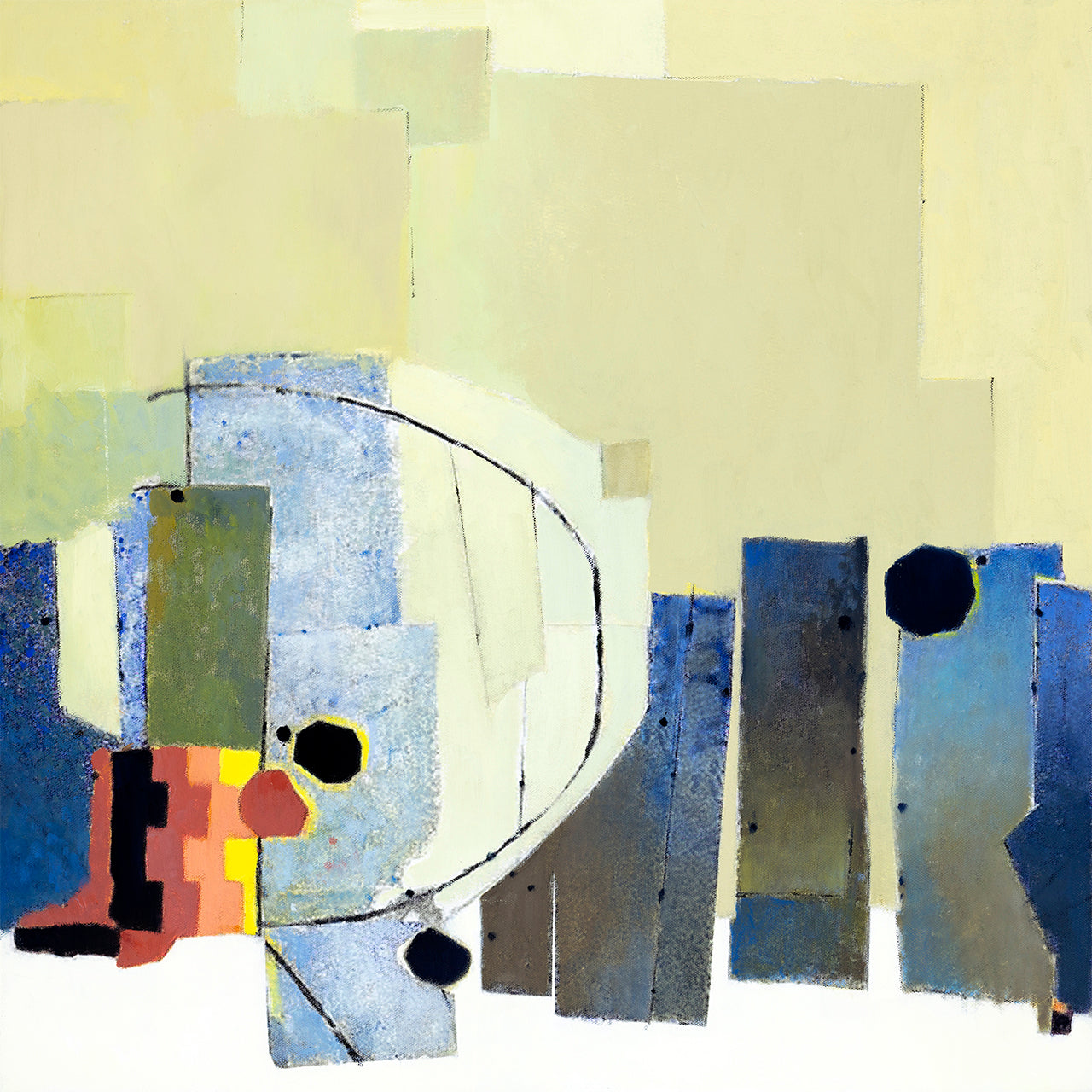 Prints available, original ***SOLD*** MAX HAYSLETTE - original Mid-Century Modern No. 85, oil (HMOC 1716) 24x24