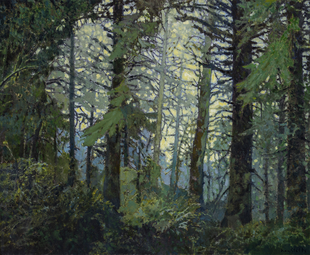 Prints available, original ***SOLD*** MAX HAYSLETTE - Along the Hoh No. 2 (HMOC 1725) oil, 28x34