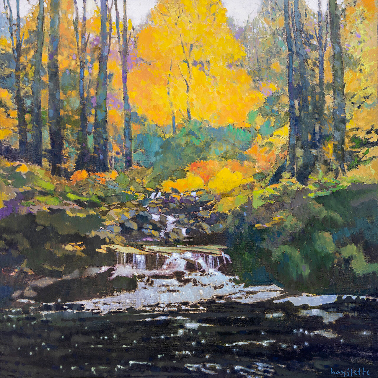 Prints available, original ***SOLD*** MAX HAYSLETTE - The Sol Duc (HMOC 1731) oil, 30x30