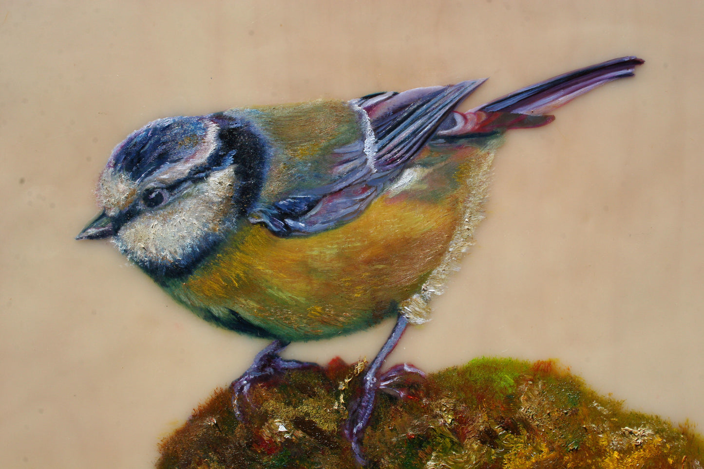 ***SOLD*** Mohawk - Encaustic/Mixed Media - 9x9