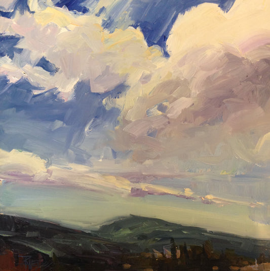 ***SOLD***ROBIN WEISS - Harrison Street Vista - Oil - 12 x 12 framed