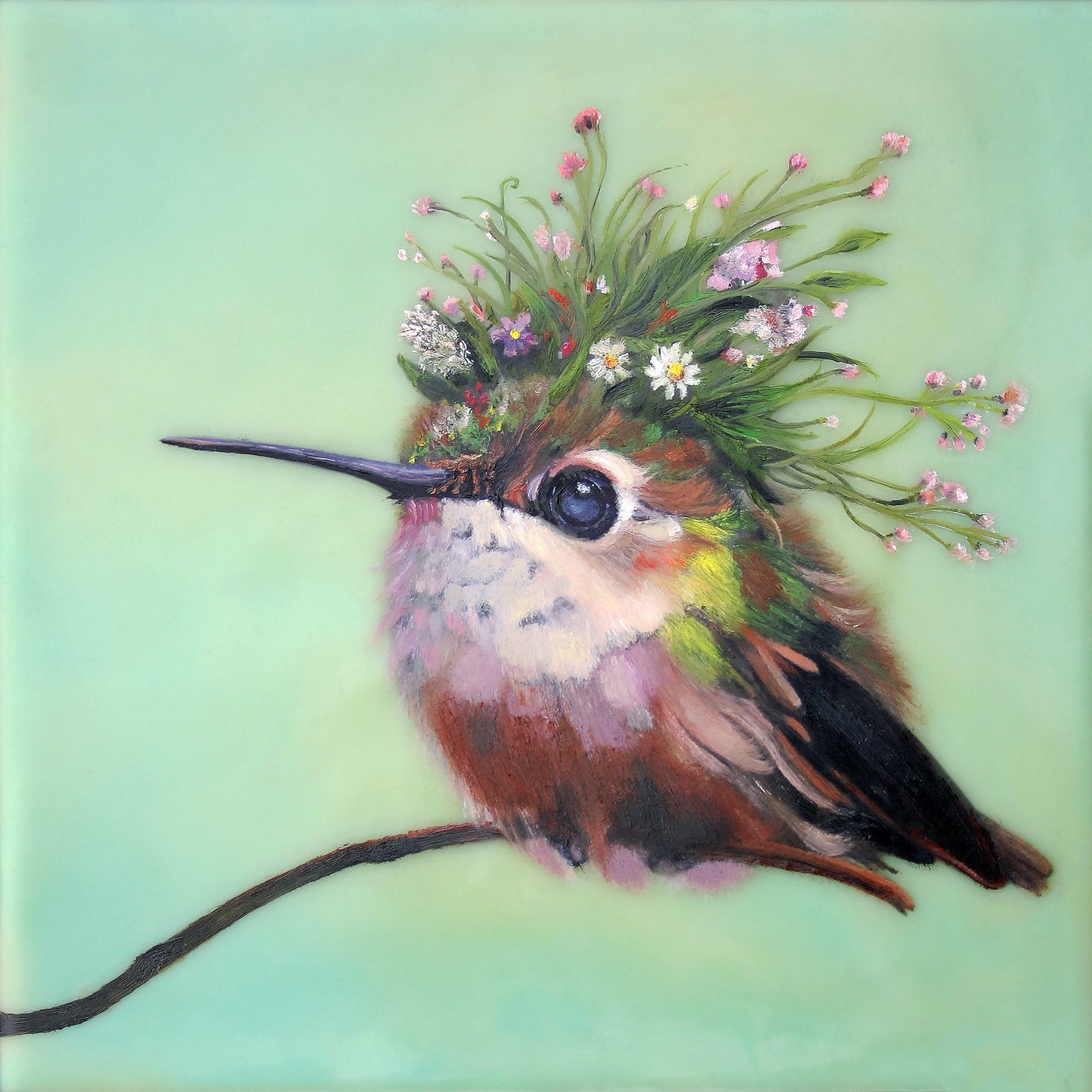 CARRIE GOLLER - Heidi (Floriferous Series) Print, Original size 8x8