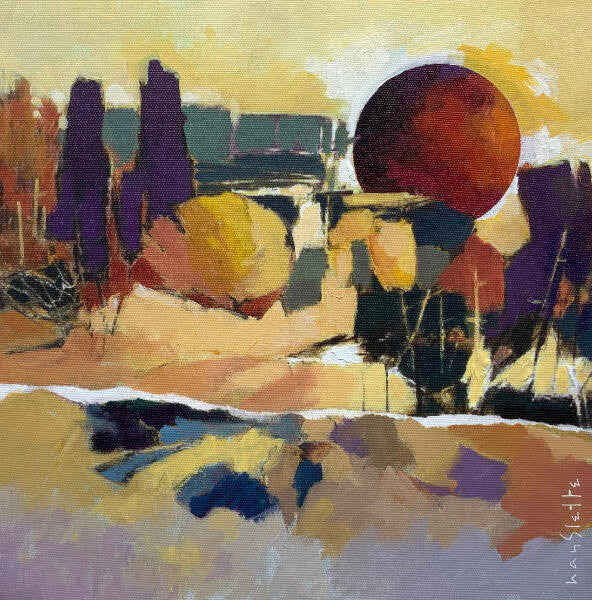 Prints available, original ***SOLD*** MAX HAYSLETTE - Olympus Sun - Study No. 2 (Hmac 1807) 12x12