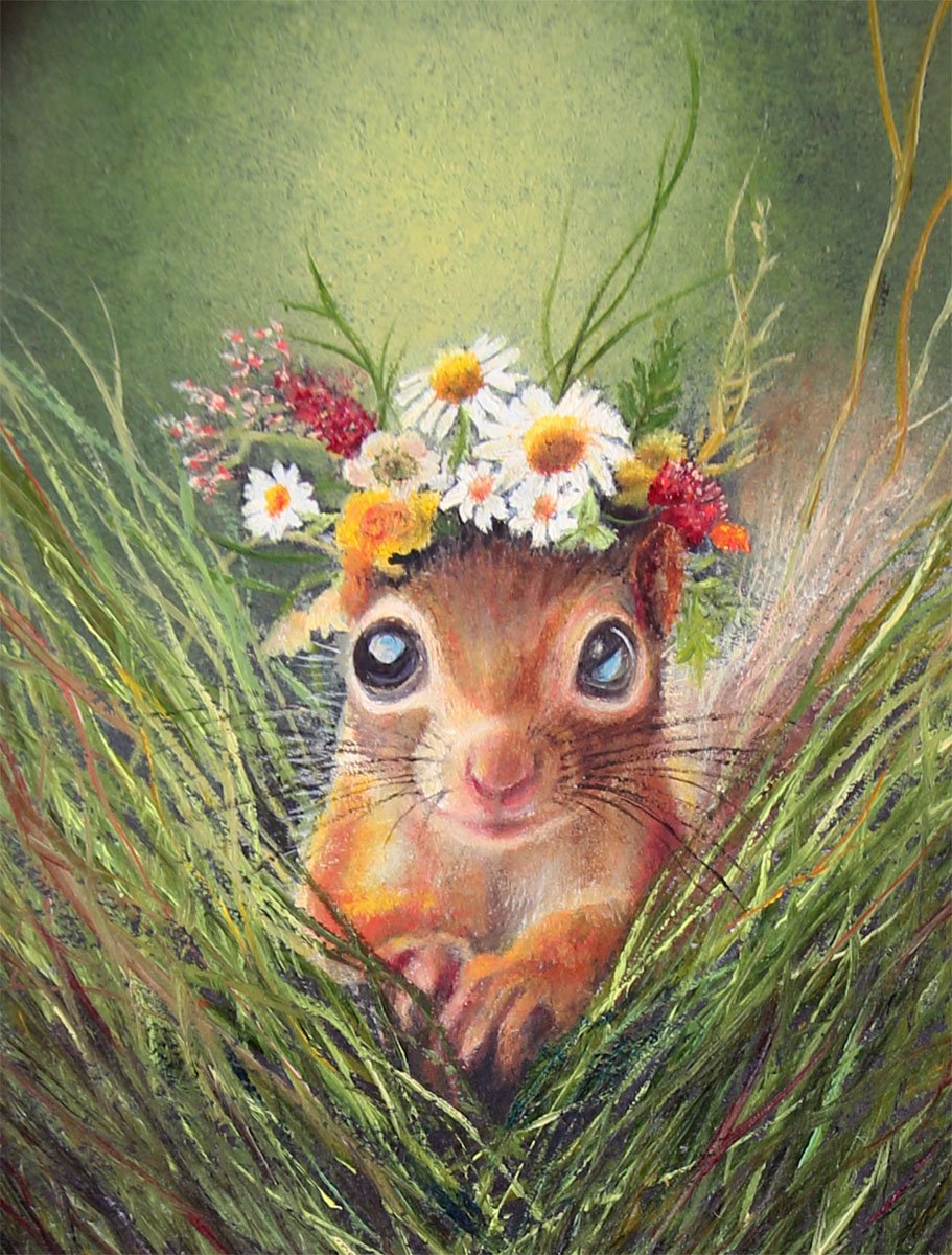 CARRIE GOLLER - Hobbitha (Floriferous Series) Print, Original size 7x5