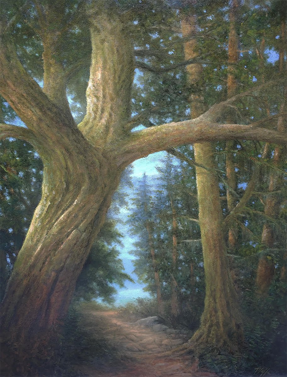 TIM PFEIFFER - Hoh Rain Forest , oil 30x24