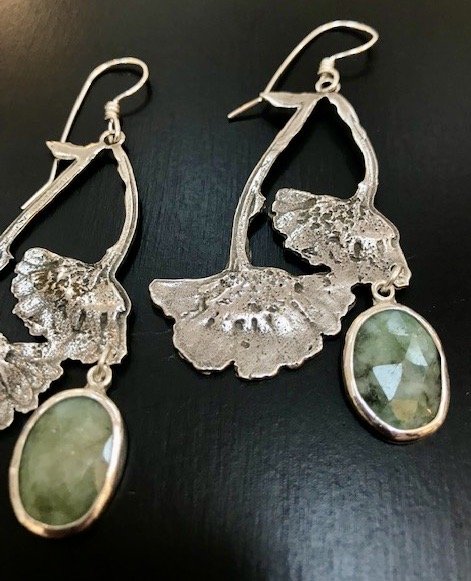 Kayla Wave - Emerald Flora Earrings (Available in Gallery)