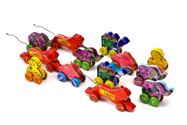 ***SOLD***Loran Scruggs - Recycled Tin Art Toys $40 - $65 each