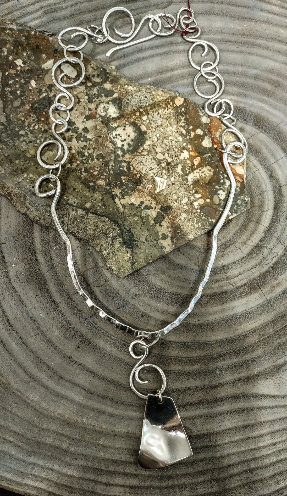 Available Upon Request - N222 Debra Saldivar - Hammered Sterling Silver Necklace