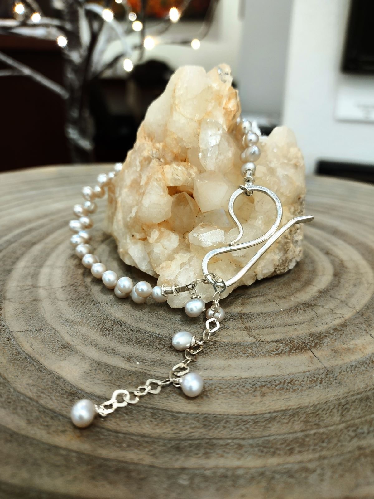 B784 Debra Saldivar - Bracelet Freshwater Pearls & Sterling Silver
