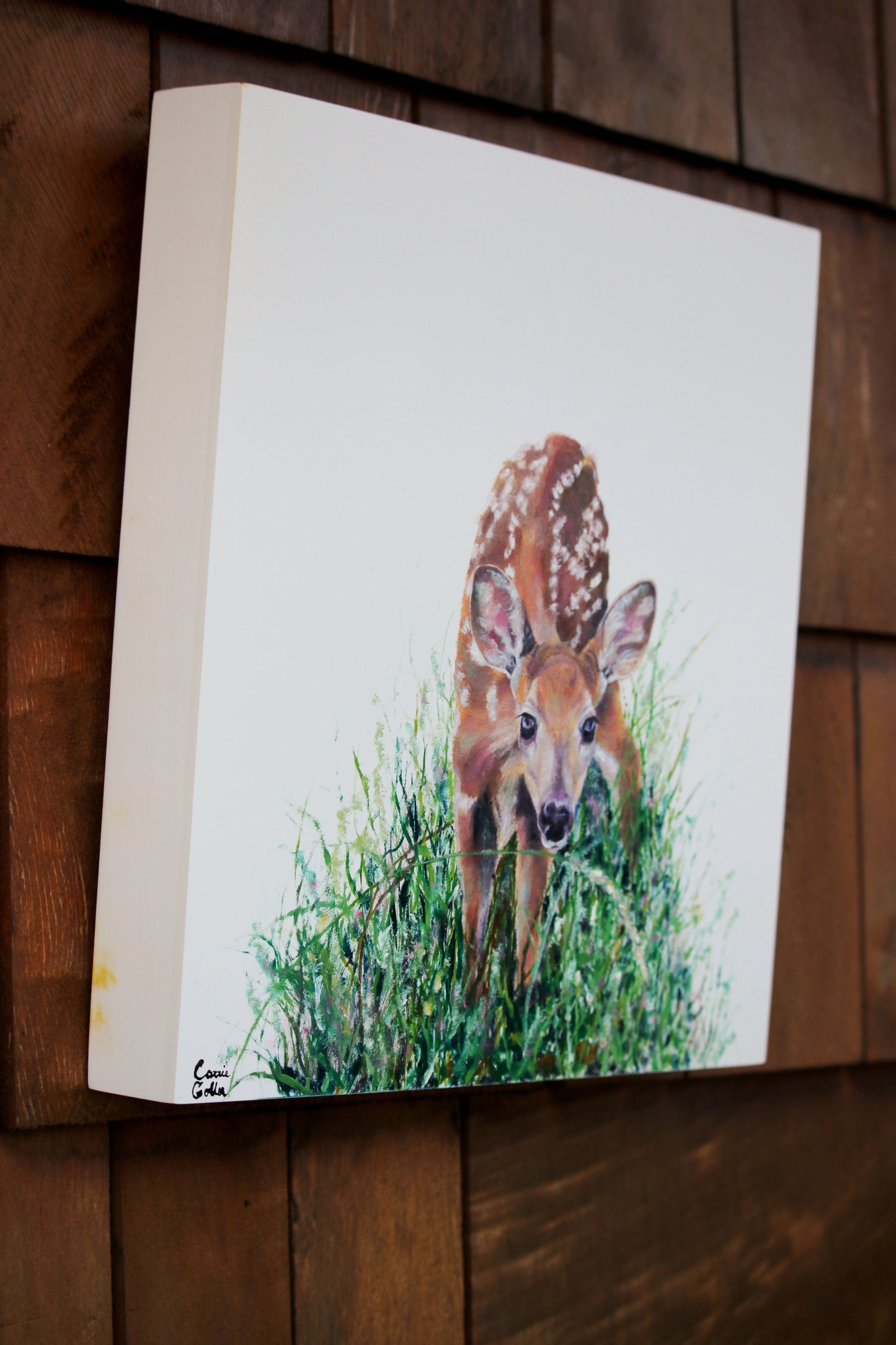 Prints available, original***SOLD****Fiona - Oil 12x12 on 1.5" profile wood panel