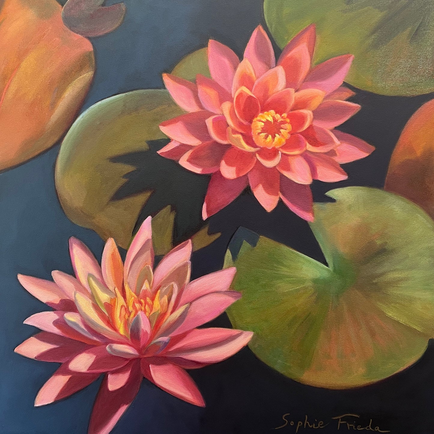***SOLD*** SOPHIE FRIEDA - Magical Moment, 24x24 Oil on canvas