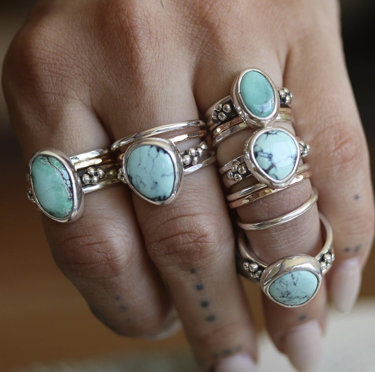Kayla Wave - Variscite Rings, Please call for inventory, price from $120 to $229