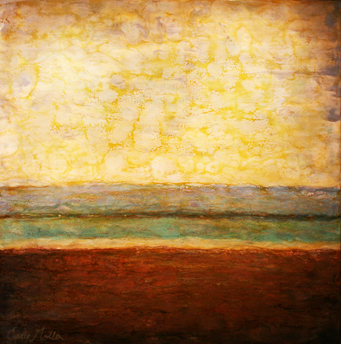 Prints available***SOLD*** Sandy's Barber Shop - Mixed Media - 8x10