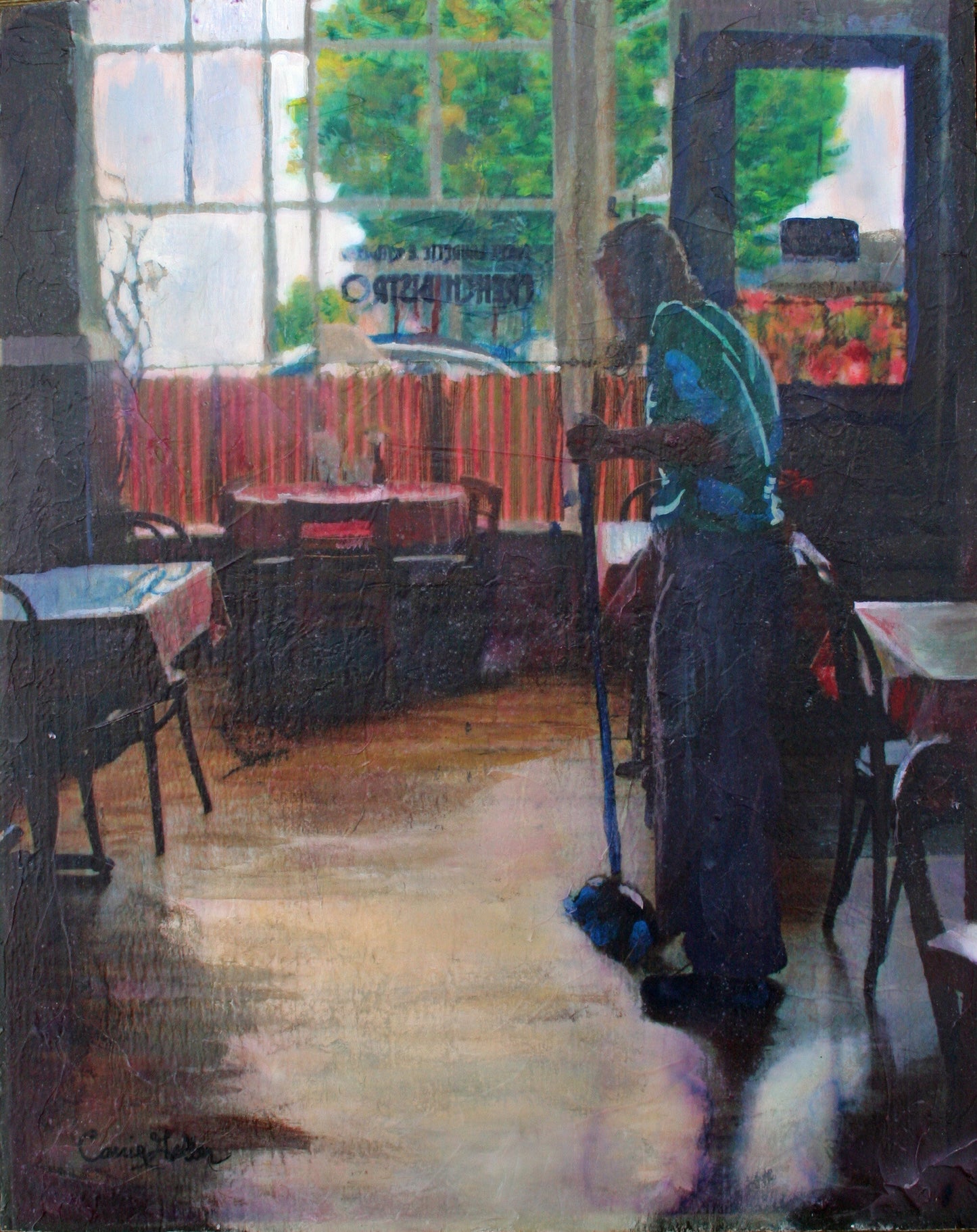 CARRIE GOLLER PRINTS - IMPRESSIONIST - INDISPENSABLE original mixed/media, 10X8