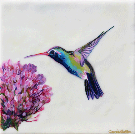 Prints available, original ***SOLD*** Inspector - Encaustic/Oil 9x9