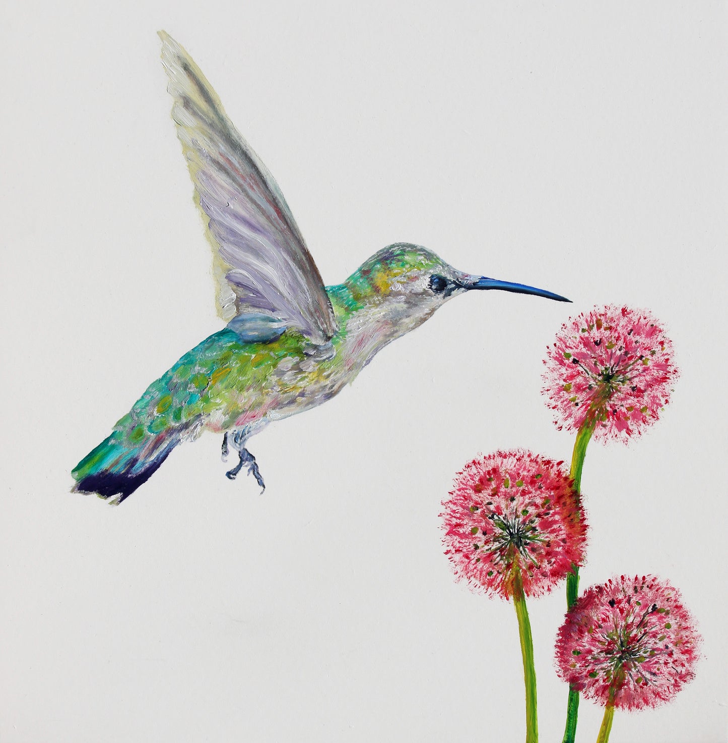 CARRIE GOLLER PRINTS - BIRDS - INSPECTOR #3    original oil, 12x12