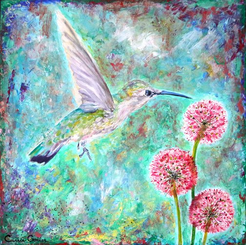 Prints available, original ***SOLD*** Carrie Goller - Inspector #3, Mixed media Oil/Acrylic 12x12