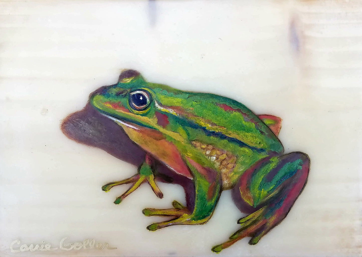 Prints available, original***SOLD***Jeremiah - Encaustic & Oil, 5x7