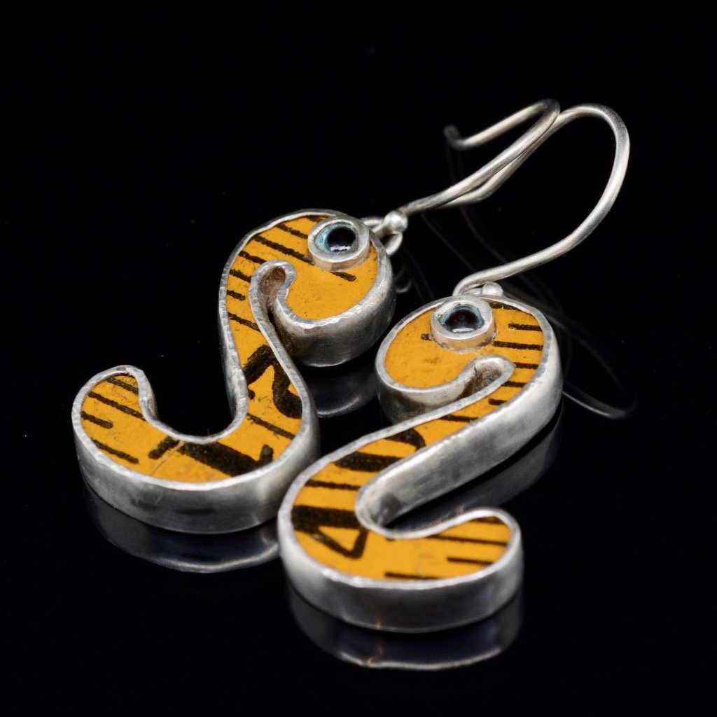 Jody Lyle - Inch Worm Earrings. Available - not currently in the gallery.