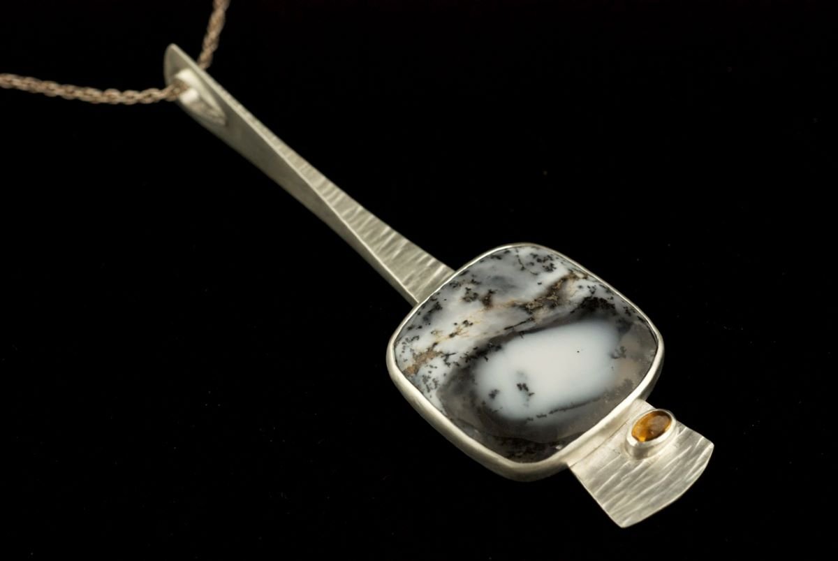 Jody Lyle - On Knife's Edge, Silver Pendant. Available- not currently in gallery.