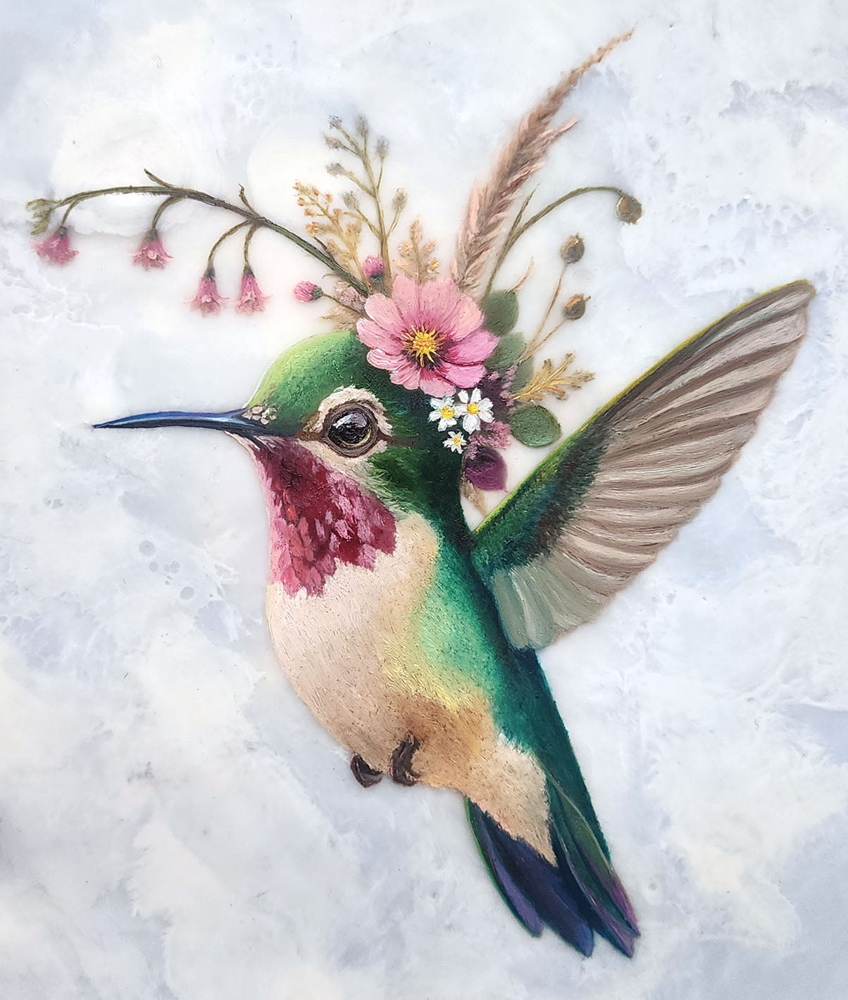 CARRIE GOLLER - Kelly (Floriferous Series) Print, Original size 8x8
