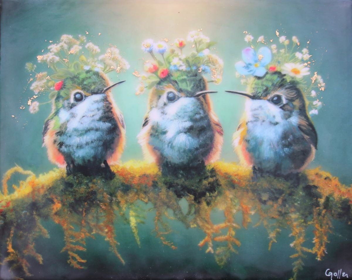 CARRIE GOLLER - Kewpies (Floriferous Series) Print, Original size 8x10