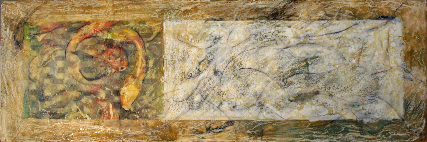 ***SOLD***Cuervo II - Encaustic / Mixed Media - 24x24