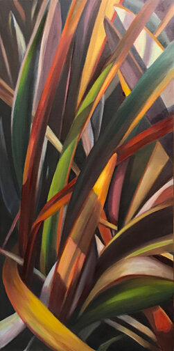 ***SOLD***SOPHIE FRIEDA - Labyrinth, Oil on canvas 18x36