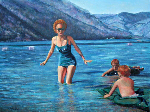 CARRIE GOLLER PRINTS - IMPRESSIONIST - LAKE CHELAN  original oil, 30x40