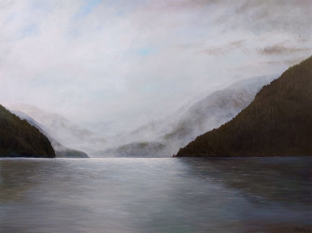 ***SOLD*** TIM PFEIFFER - Lake Crescent National Park, oil on gallery wrapped canvas, 30x40