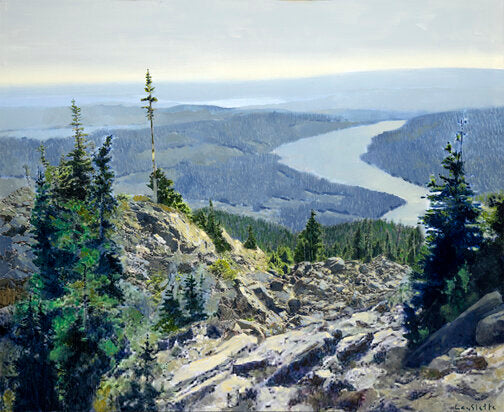 Prints available, original ***SOLD*** MAX HAYSLETTE - Lake Cushman 36X44 HMAC 1903