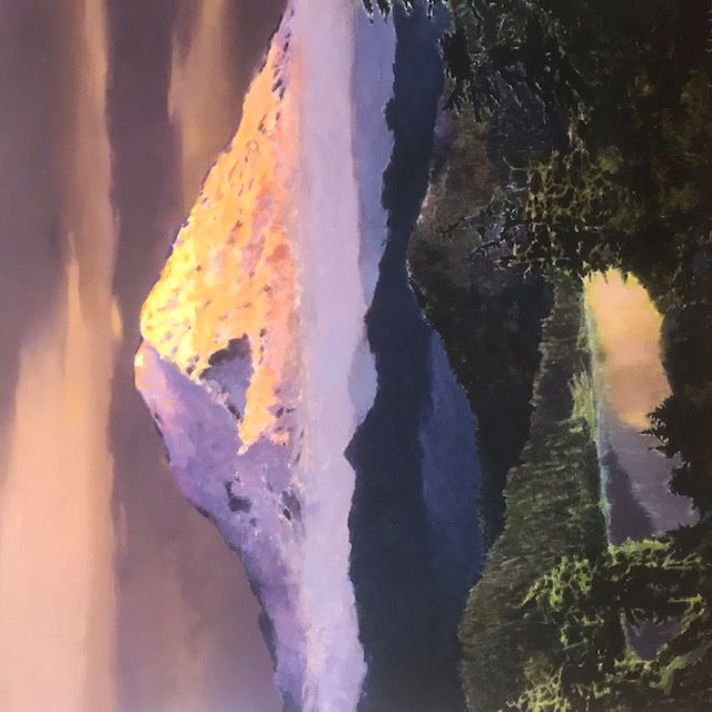 MAX HAYSLETTE Giclee Print - Last Light on Rainier, Gallery Wrapped Canvas, 30x30, HMAC 1936
