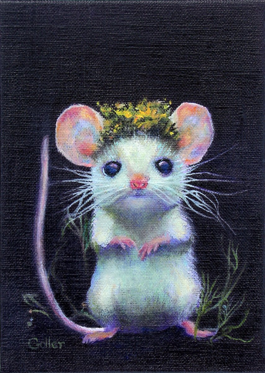 ***SOLD*** CARRIE GOLLER - Leia (Floriferous Series) Oil 7x5 (framed)