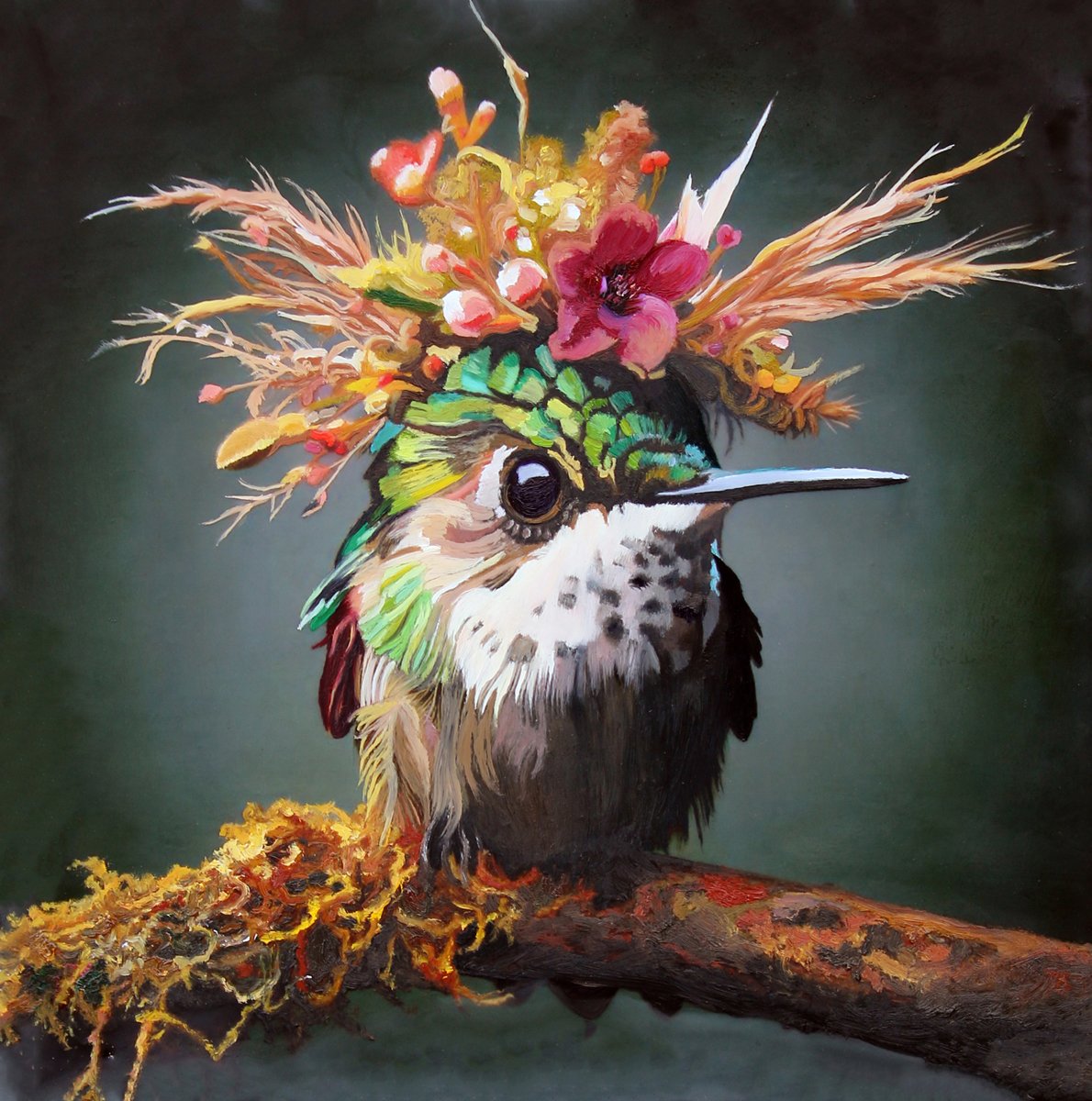 CARRIE GOLLER - Lola (Floriferous Series) Print, Original size 10x10