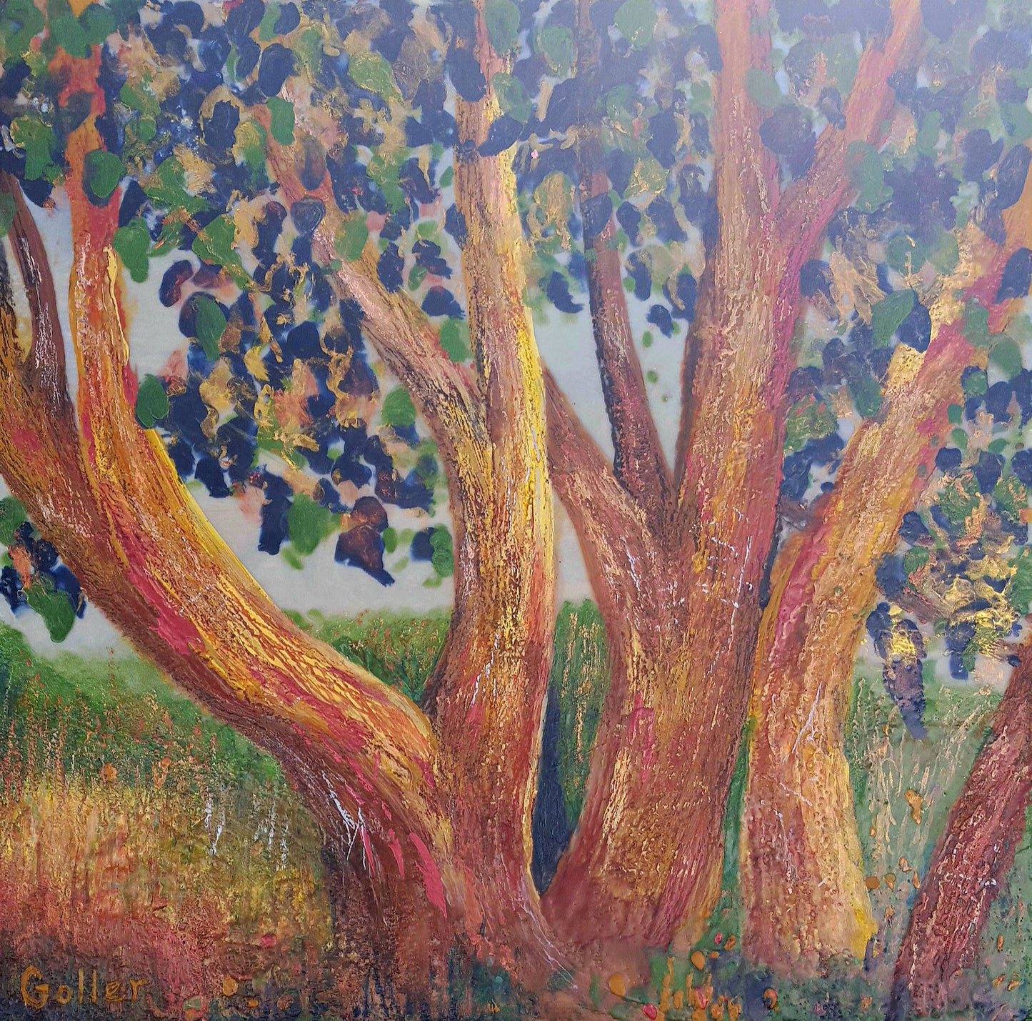 Prints available***SOLD*** Pollinator II - Egg Tempera - 8x8