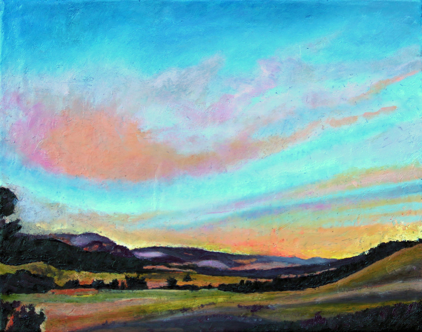 Prints available, original ***SOLD*** Carrie Goller - Malo, WA, mixed media (encaustic/oil) 11x14