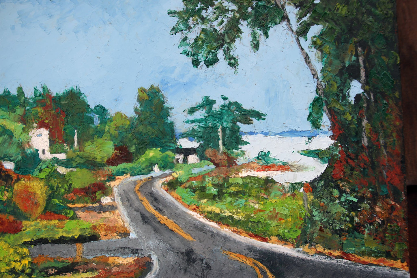 ***Available through Bainbridge Island Museum of Art*** Carrie Goller - Manitou Beach Drive (Bainbridge Island, WA), mixed media (encaustic/oil) 14x11